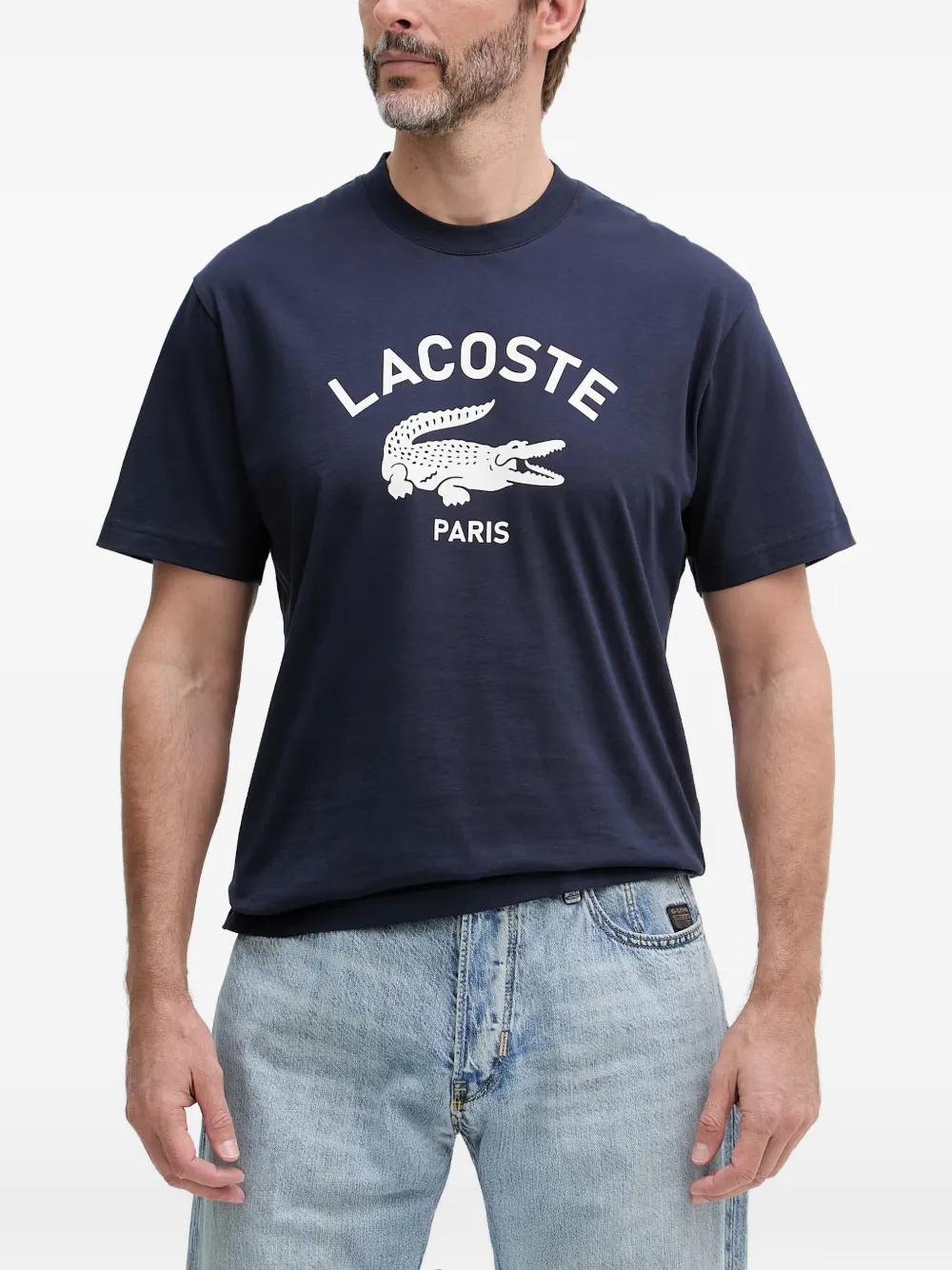 Lacoste logo印花T恤 | 蓝色 | Image 1