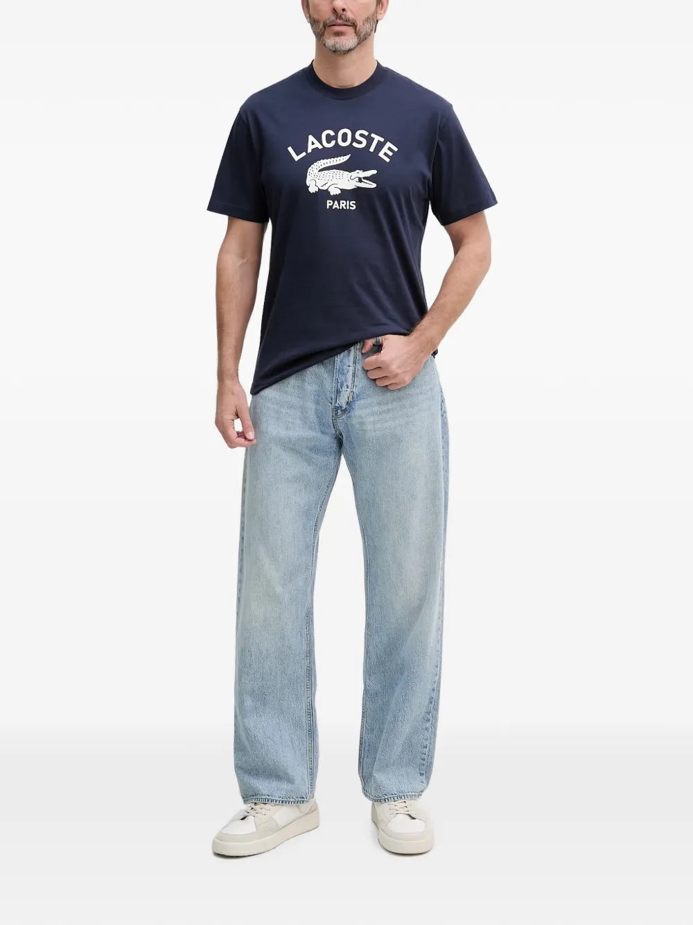 Lacoste T-shirt met logoprint Blauw