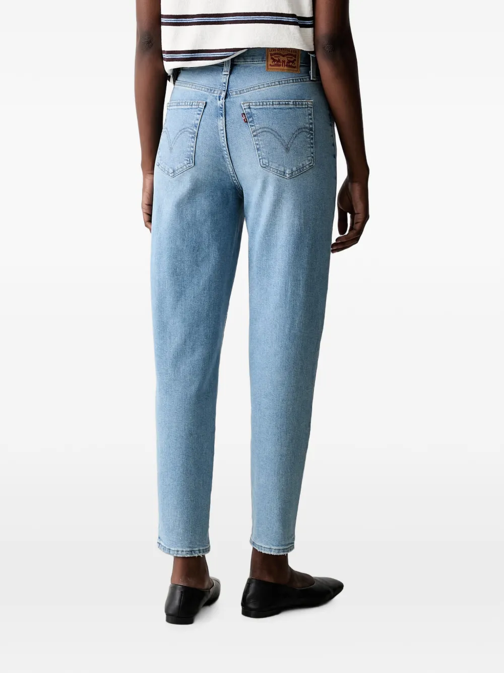 Levi's high-waisted tapered jeans Blauw