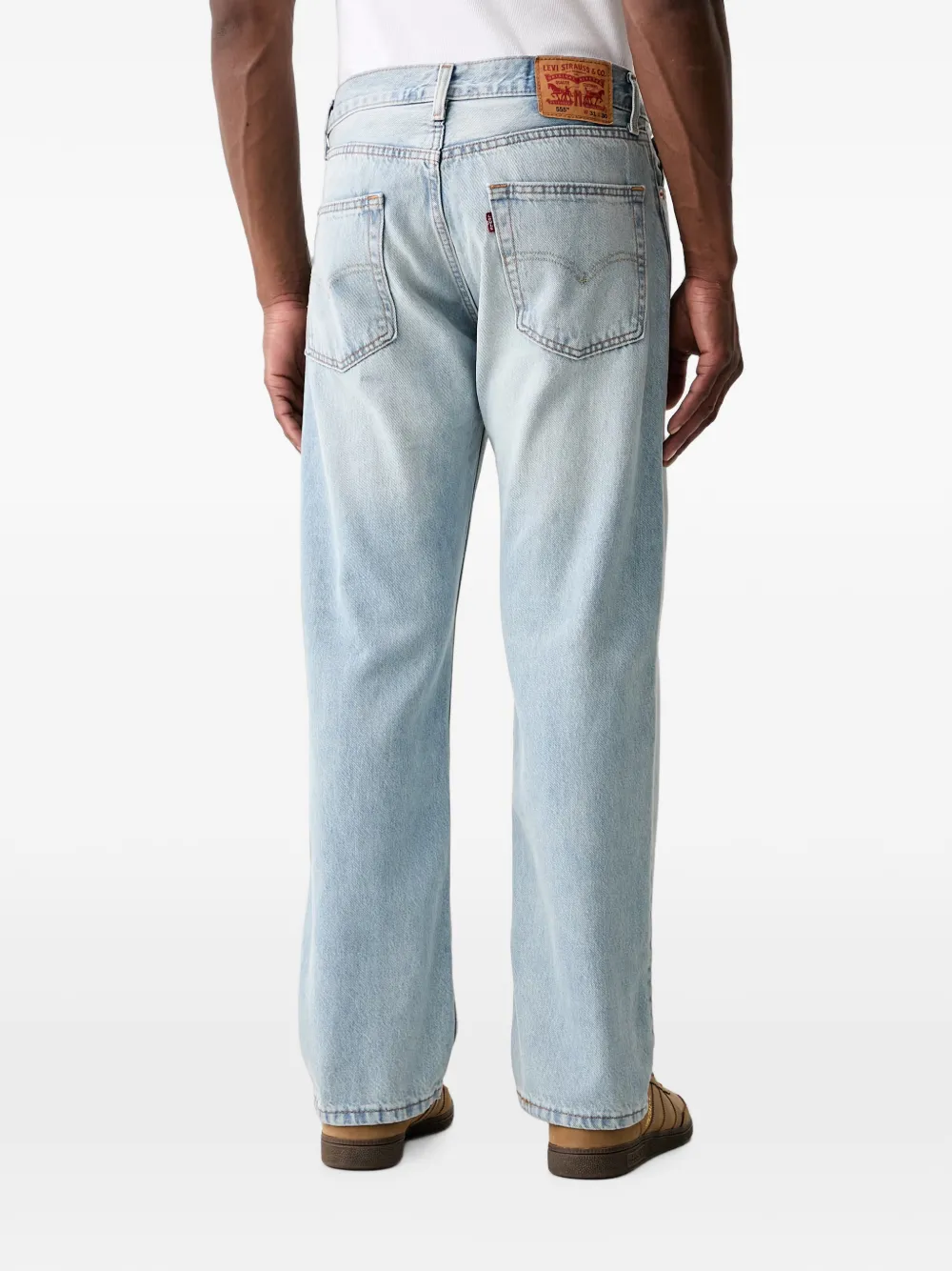 Levi's 555 logo-patch jeans Blauw