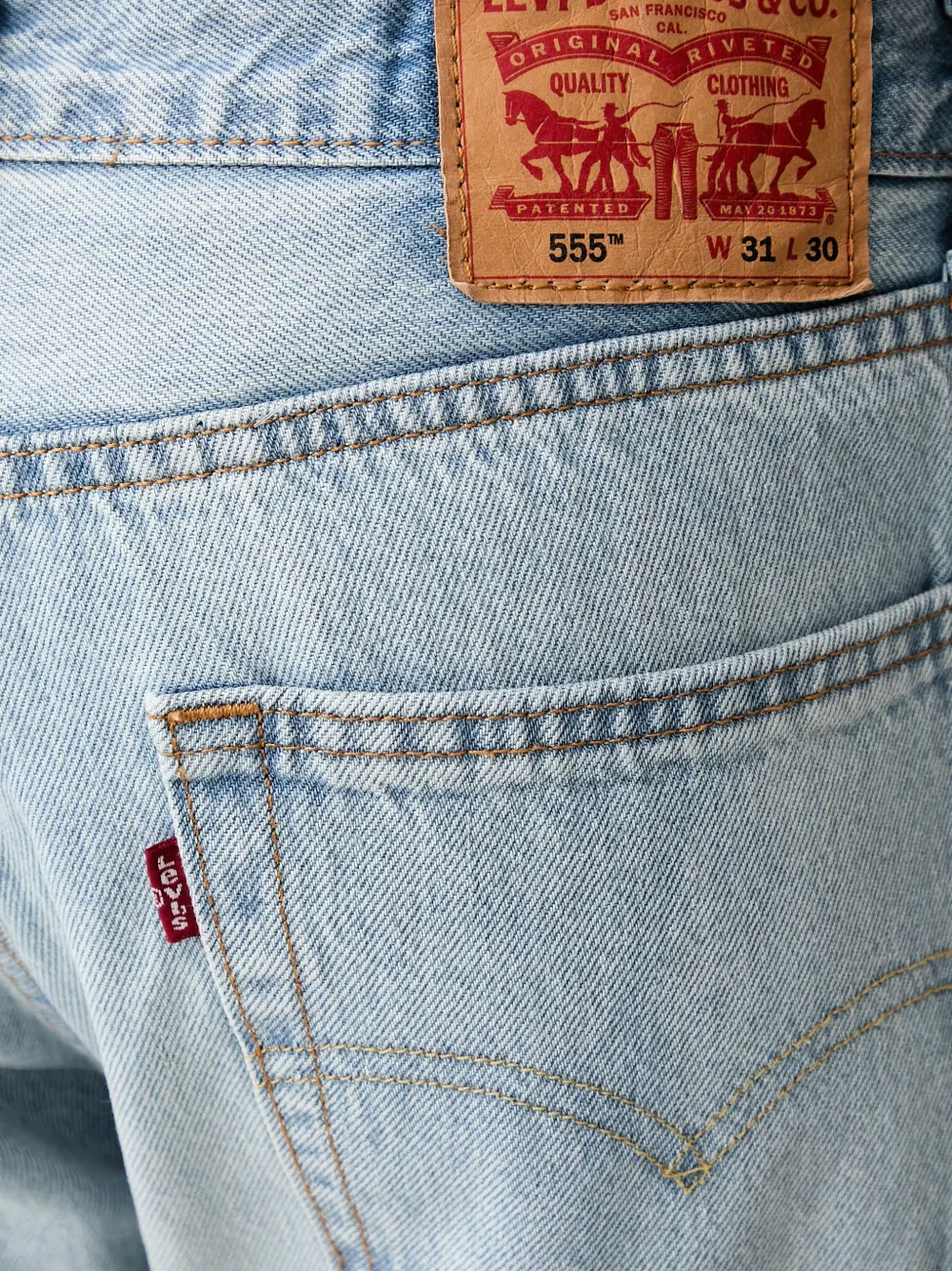 Levi's 555 logo-patch jeans Blauw