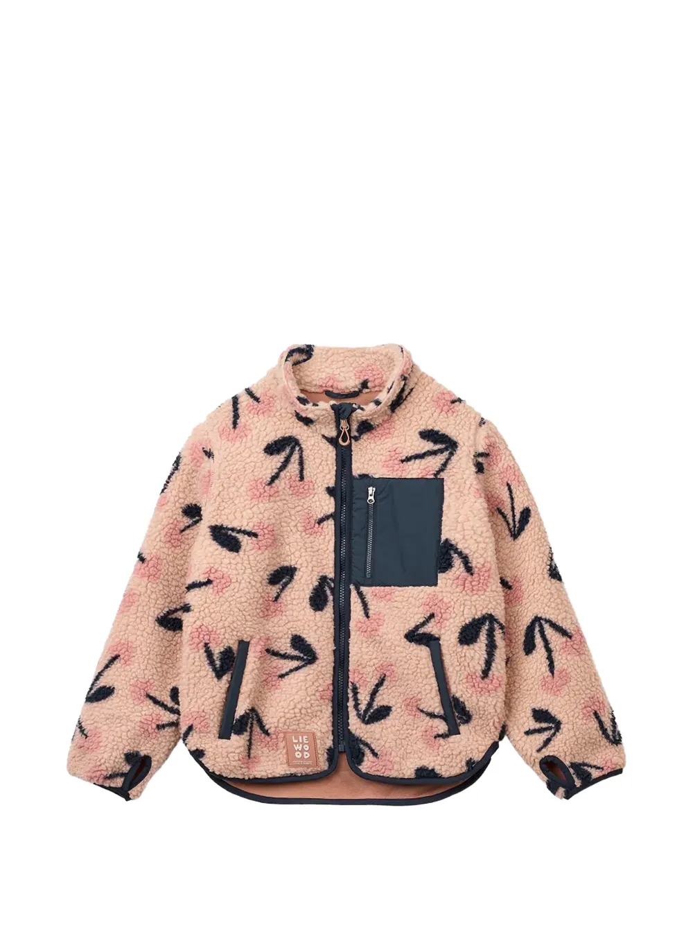 Liewood Fleece jack met kersenprint Roze