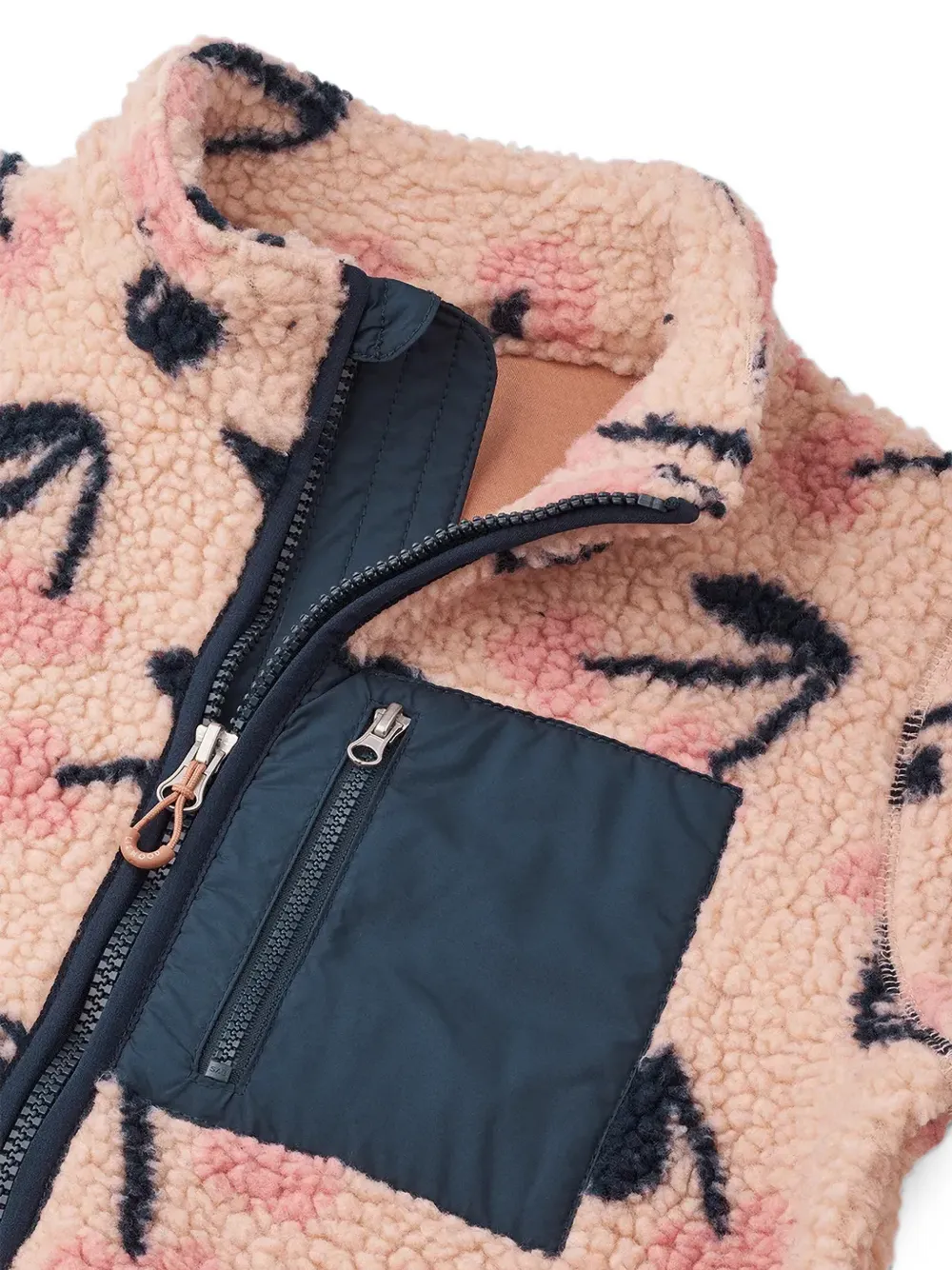 Liewood Fleece jack met kersenprint Roze