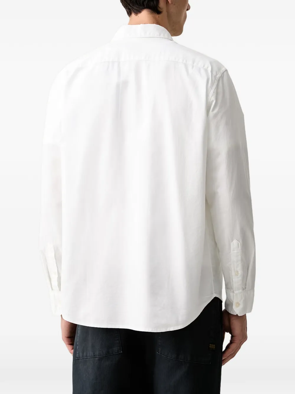 Levi's Battery Housemark logo-embroidered button-down shirt Wit
