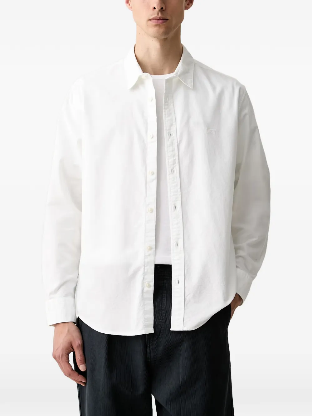 Levi's Battery Housemark logo-embroidered button-down shirt - Bianco