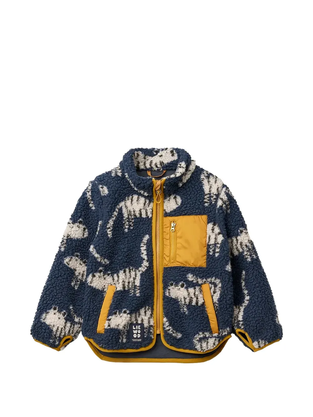 Liewood Fleece jack met tijgerprint Blauw