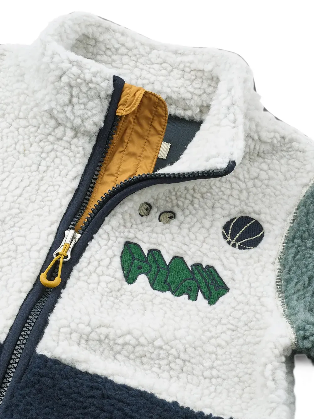 Liewood Sherpa jack met colourblocking Wit