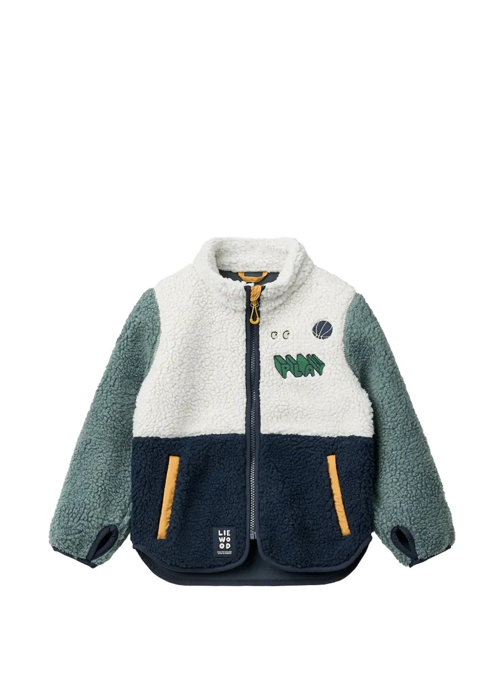 Liewood Giacca in sherpa con design color-block - Bianco