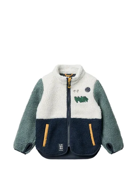Liewood colour-block sherpa jacket