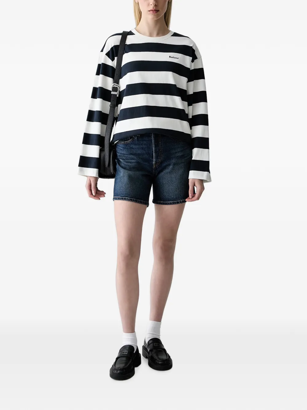 Levi's 501 logo-patch denim shorts Blauw