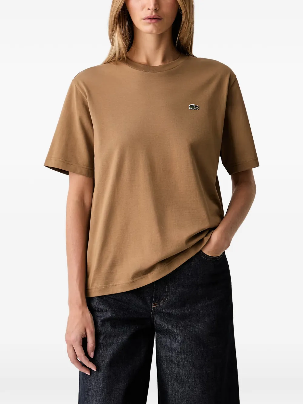 Lacoste relaxed-fit soft-cotton T-shirt - Marrone