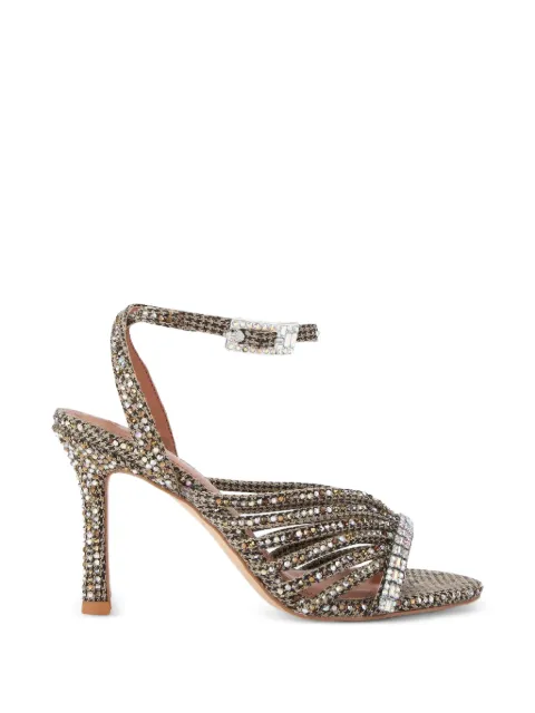 Kurt Geiger London crystal-embellished houndstooth sandals
