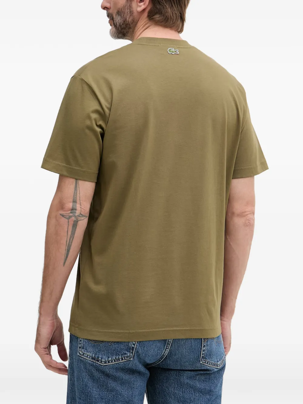 Lacoste T-shirt met logoprint Groen