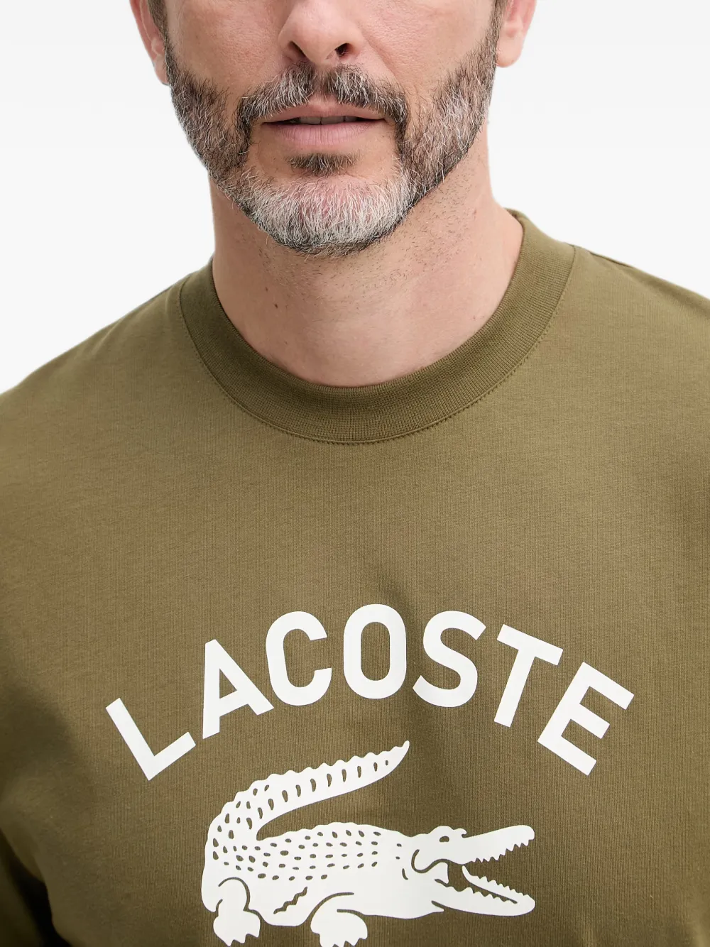 Lacoste T-shirt met logoprint Groen
