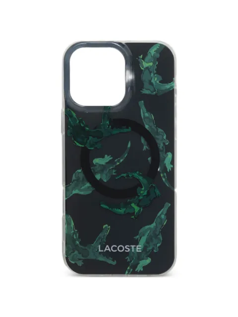 Lacoste crocodile-print iPhone 16 case