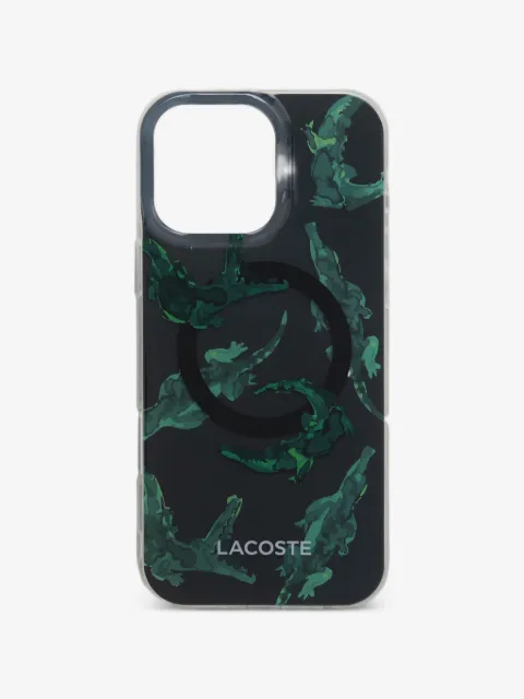 Lacoste funda para iPhone 16 con cocodrilo estampado