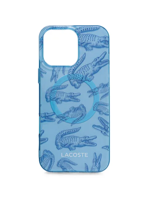 Lacoste crocodile-print iPhone 16 case