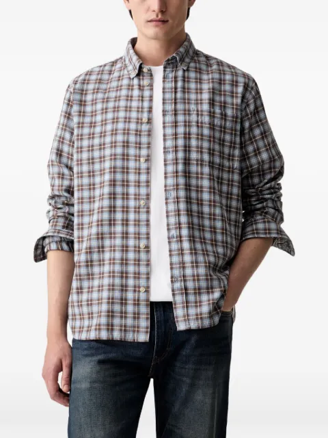 Les Deux check-pattern button-down shirt