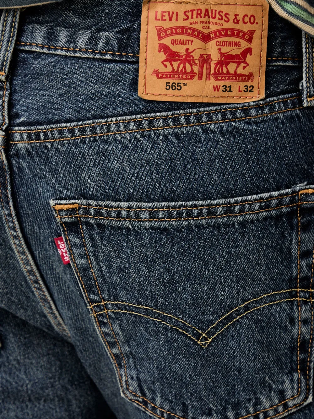 Levi's 565 faded-effect jeans Blauw