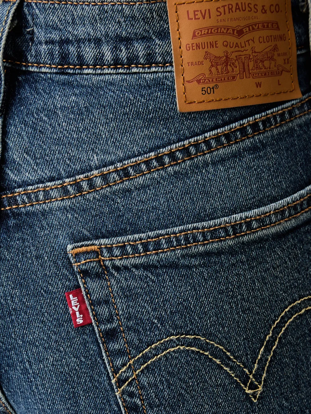 Levi's 501 cropped jeans Blauw
