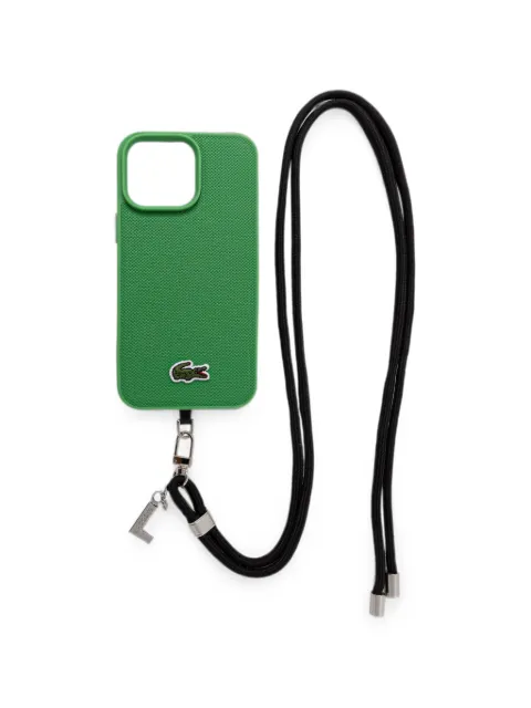 Lacoste logo-patch lanyard iPhone 16 case