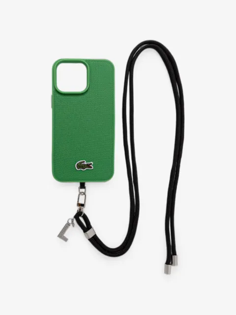 Lacoste logo-patch lanyard iPhone 16 case