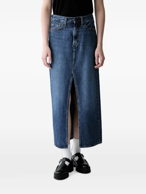 Levi's front-slit denim maxi skirt
