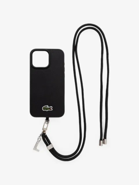 Lacoste logo-patch lanyard iPhone 16 case