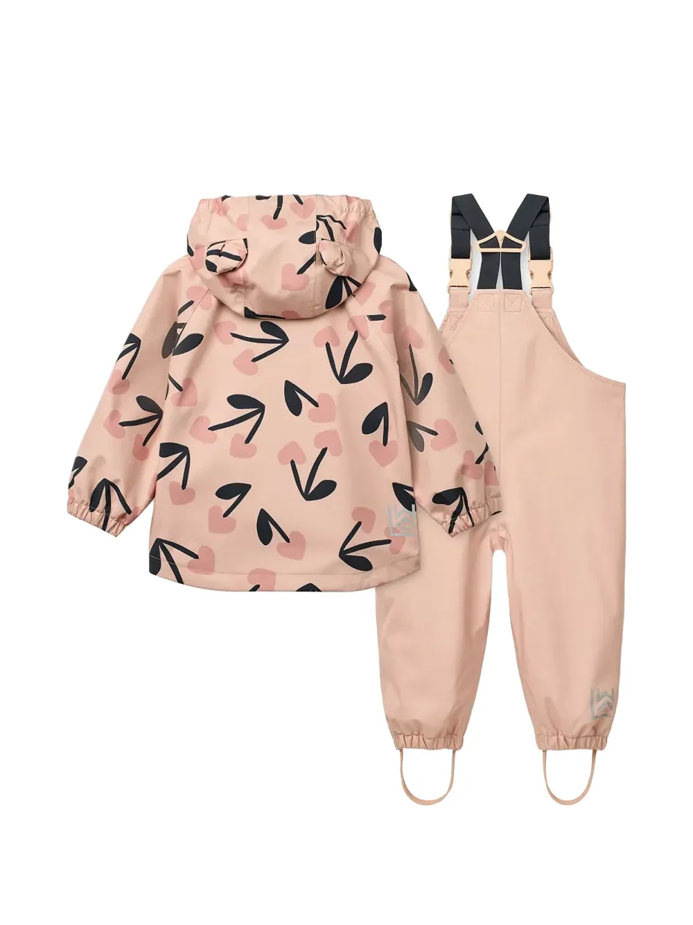 Liewood Regenpak met kersen-print Roze