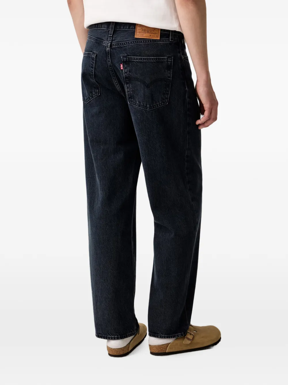 Levi's 578 logo-patch straight-leg jeans Blauw