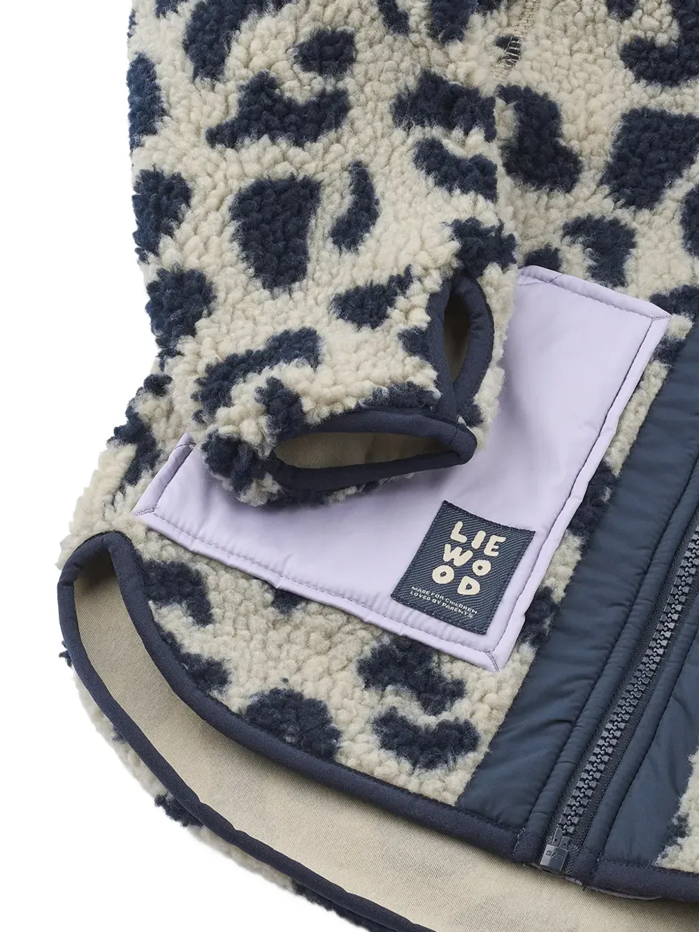 Liewood Noam leopard-print fleece jacket Beige
