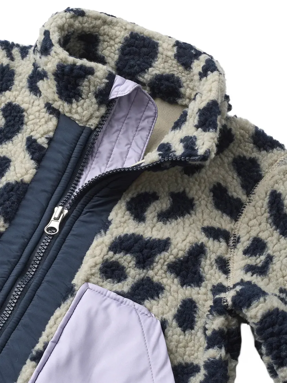 Liewood Noam leopard-print fleece jacket Beige