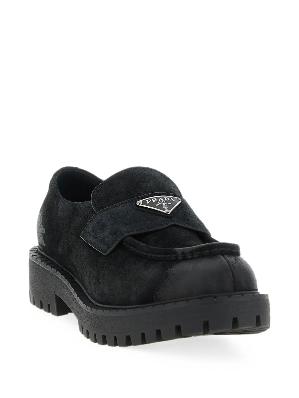 Prada suede loafers Zwart