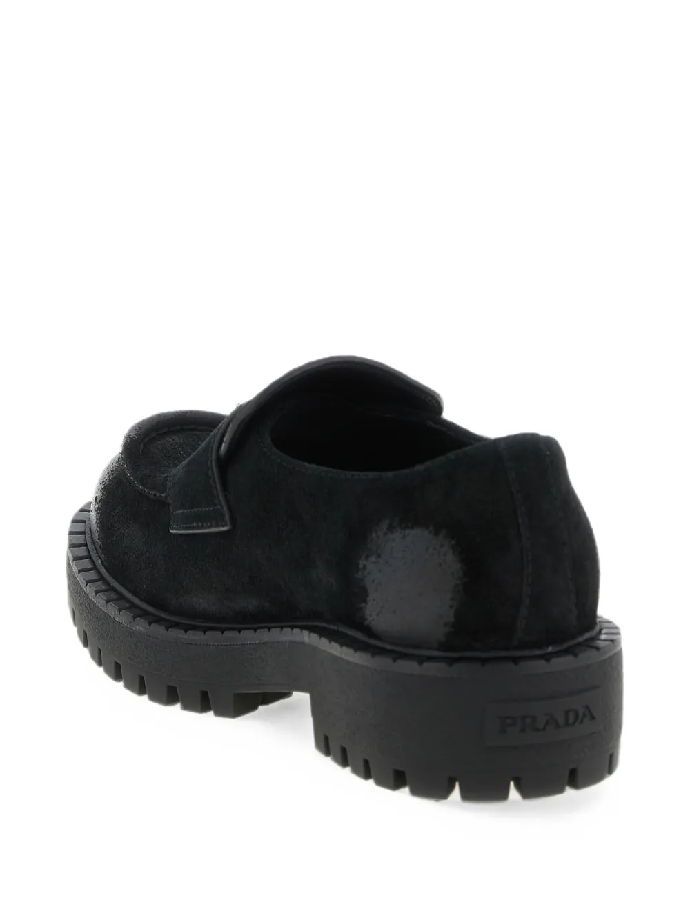 Prada suede loafers Zwart