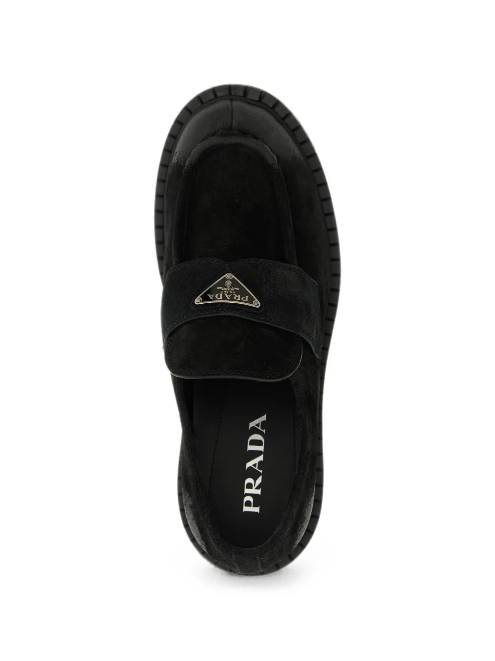 Prada suede loafers Zwart