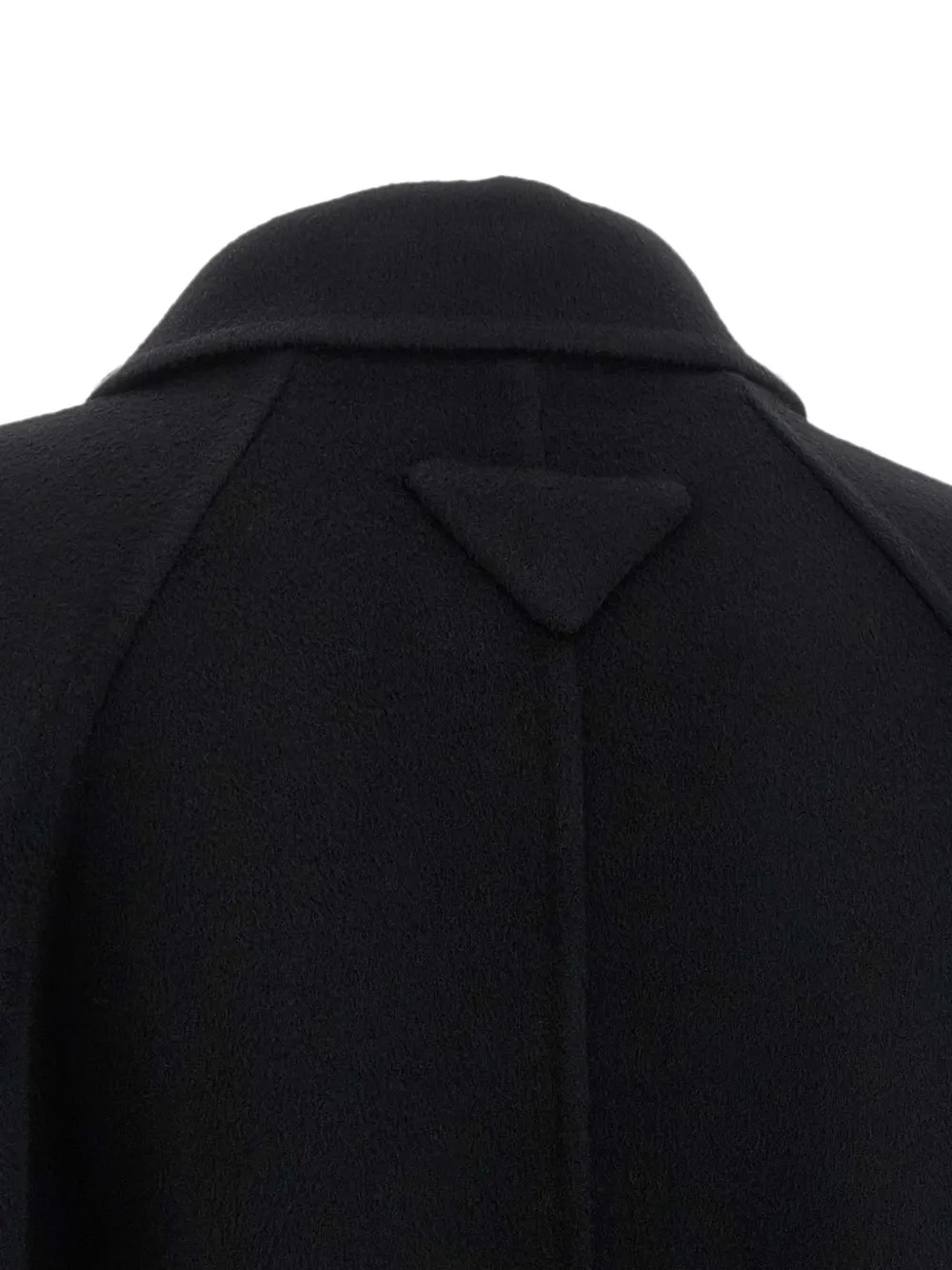 Prada Kasjmier en wollen jas met enkele rij knopen Zwart