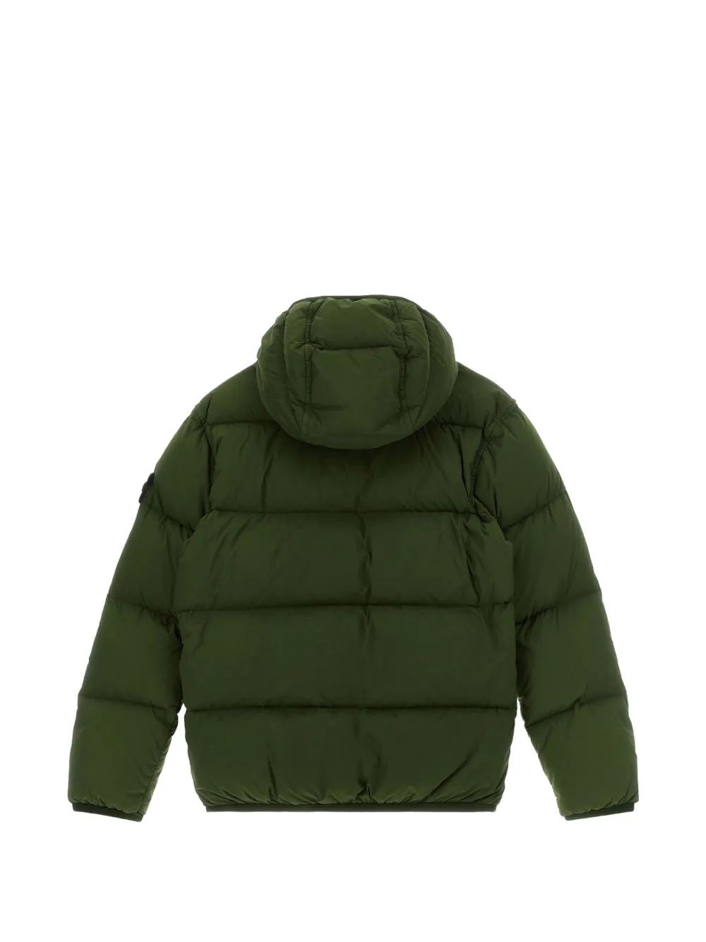 Stone Island Junior Badge gewatteerd jack met logo Groen