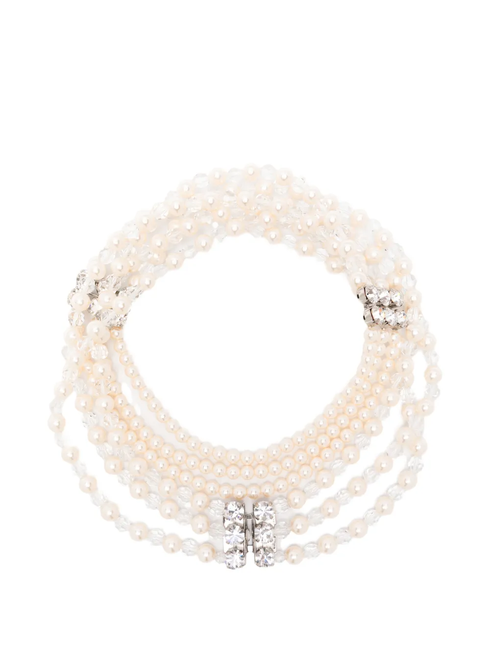 Alessandra Rich multi-strand necklace - Nude