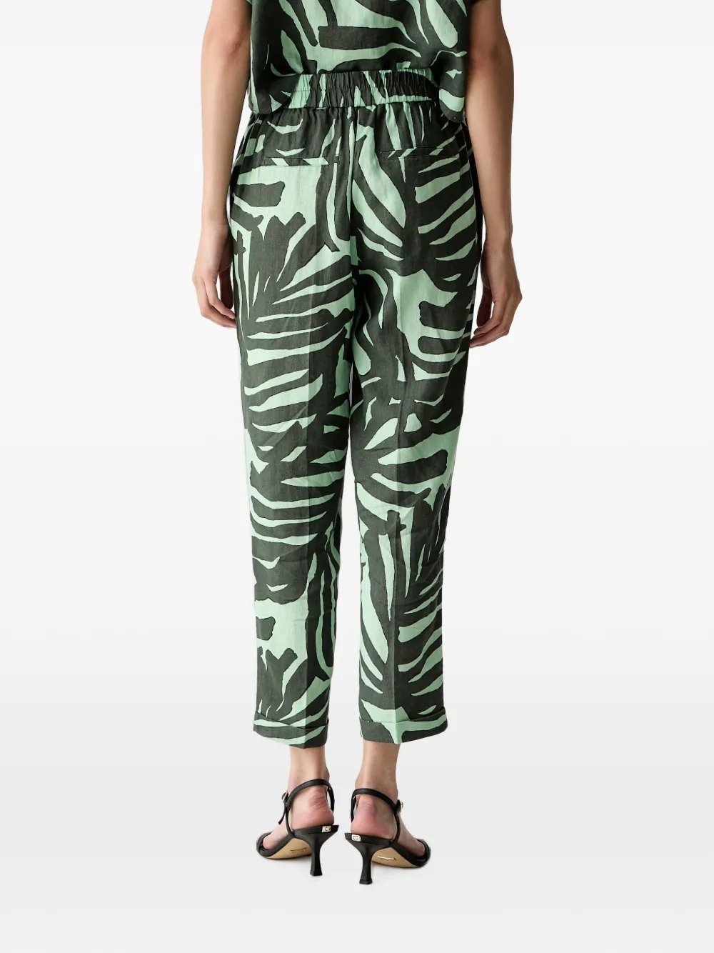 Benetton Broek met abstract patroon Groen