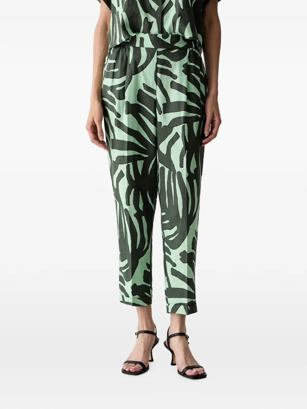 Benetton Broek met abstract patroon Groen