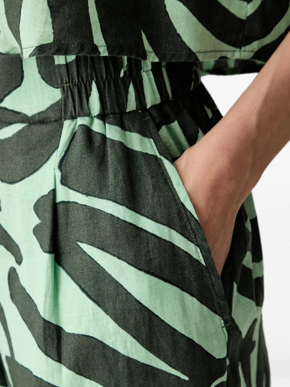 Benetton Broek met abstract patroon Groen