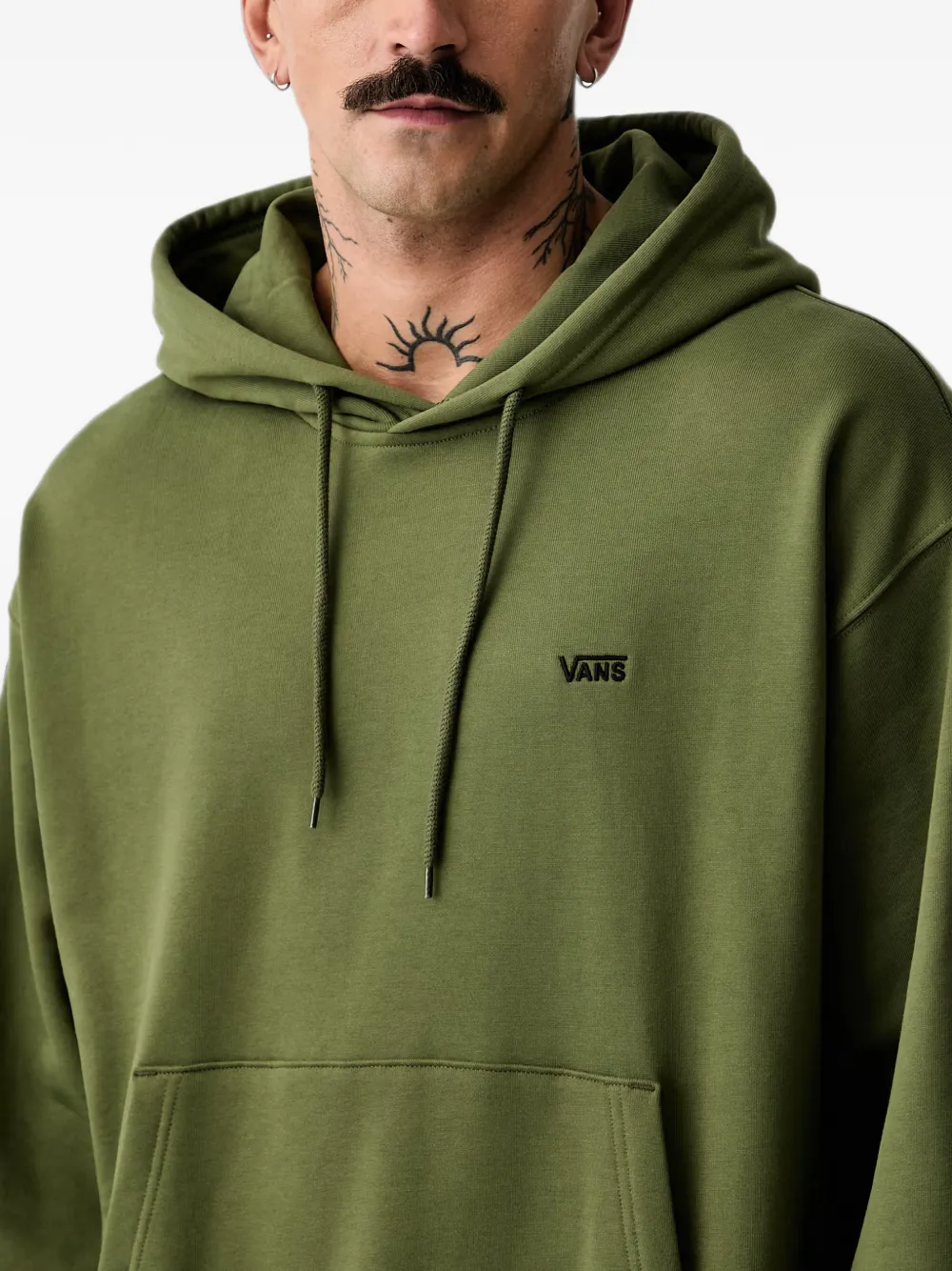 Vans Hoodie met geborduurd logo Groen