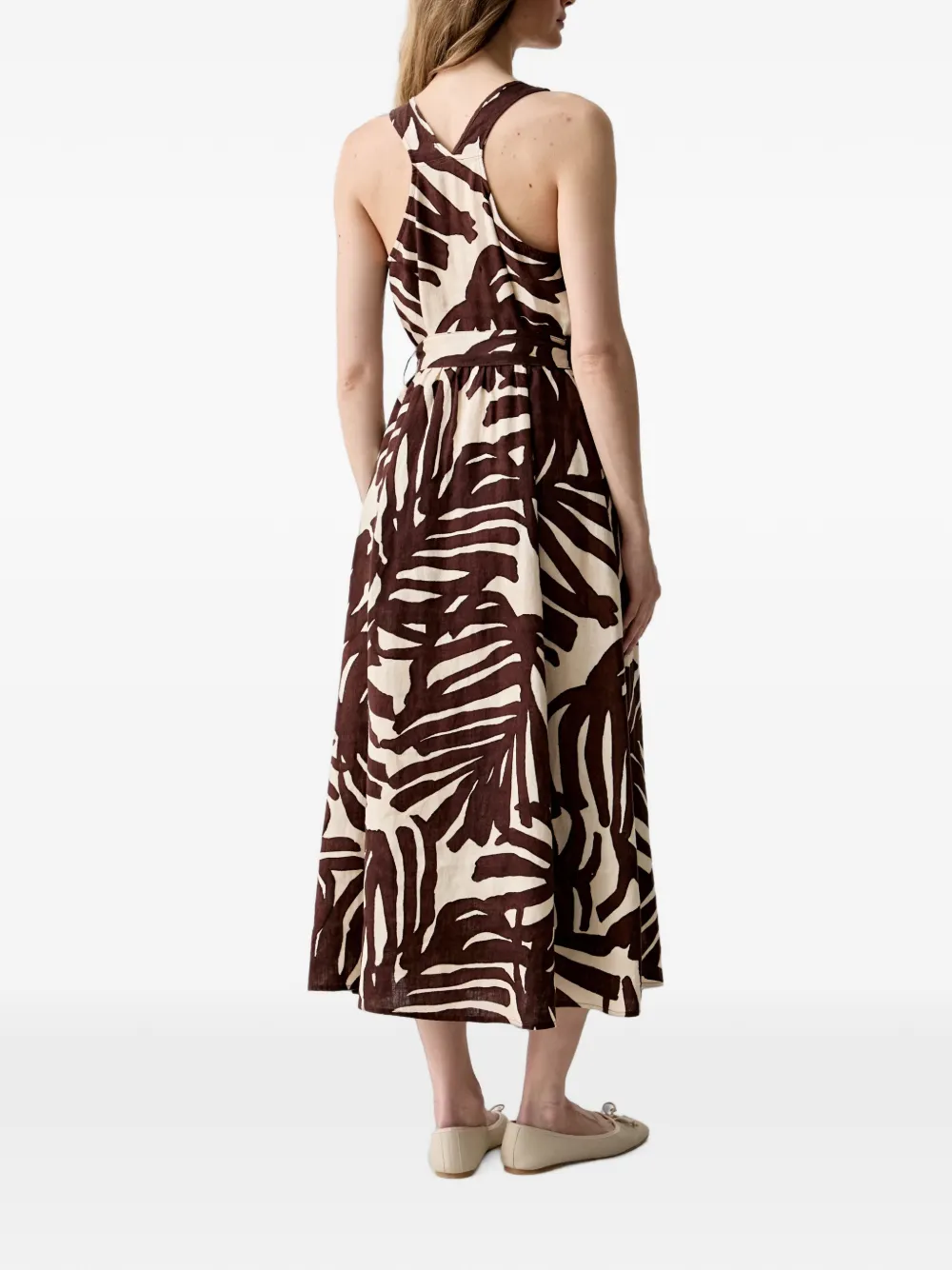 Benetton Jurk met ceintuur Beige
