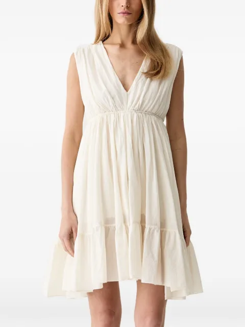 VICOLO braided-detail tiered mini dress