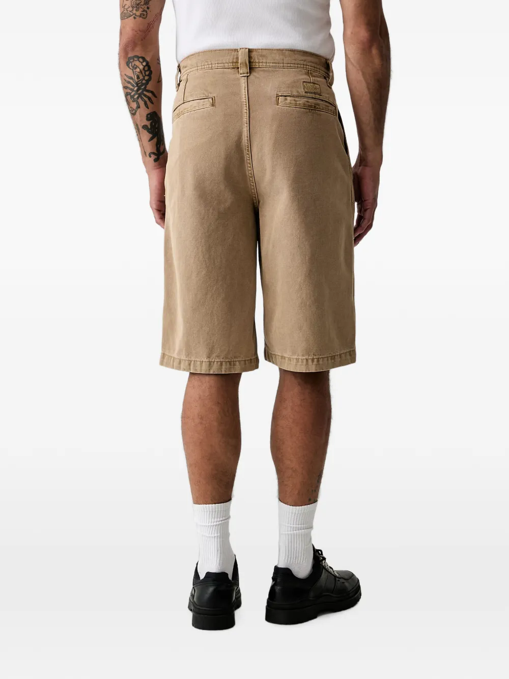 Vans Denim shorts met logopatch Beige