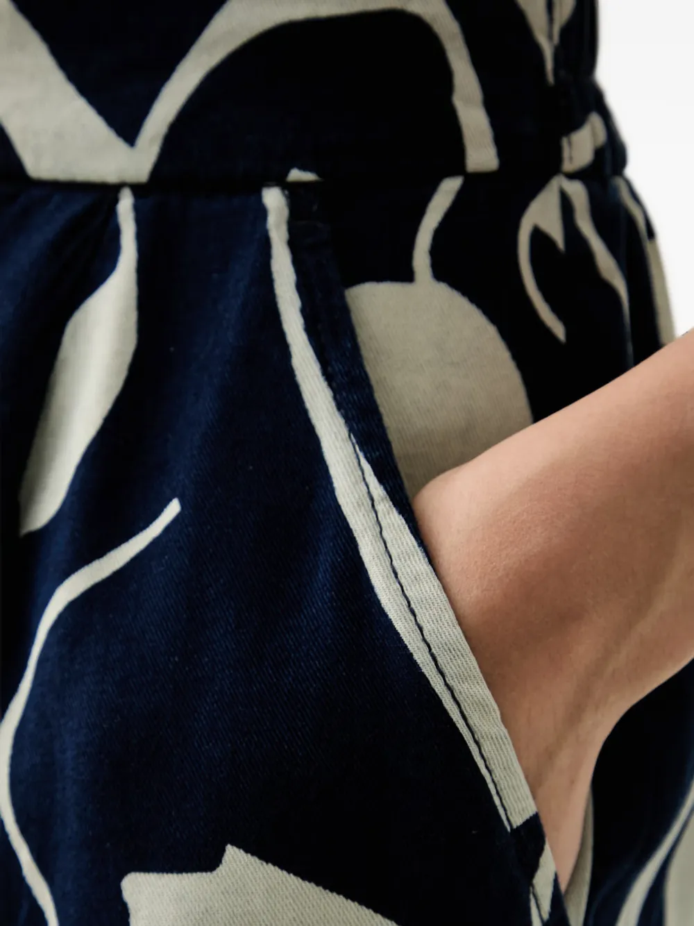 Benetton Broek met wijde pijpen Blauw