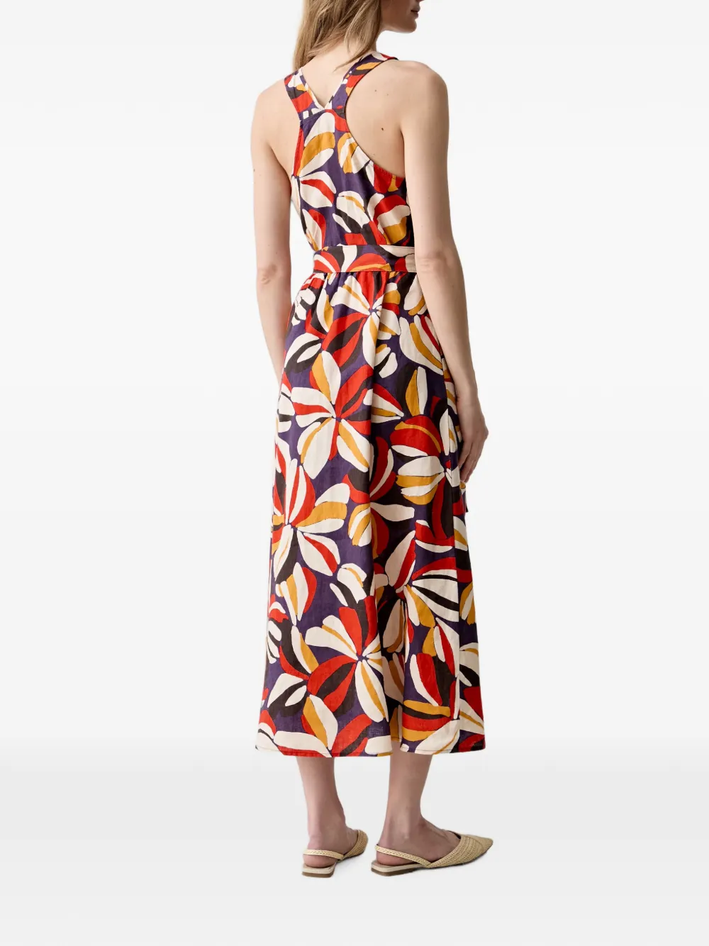 Benetton Maxi-jurk met bloemenprint Paars