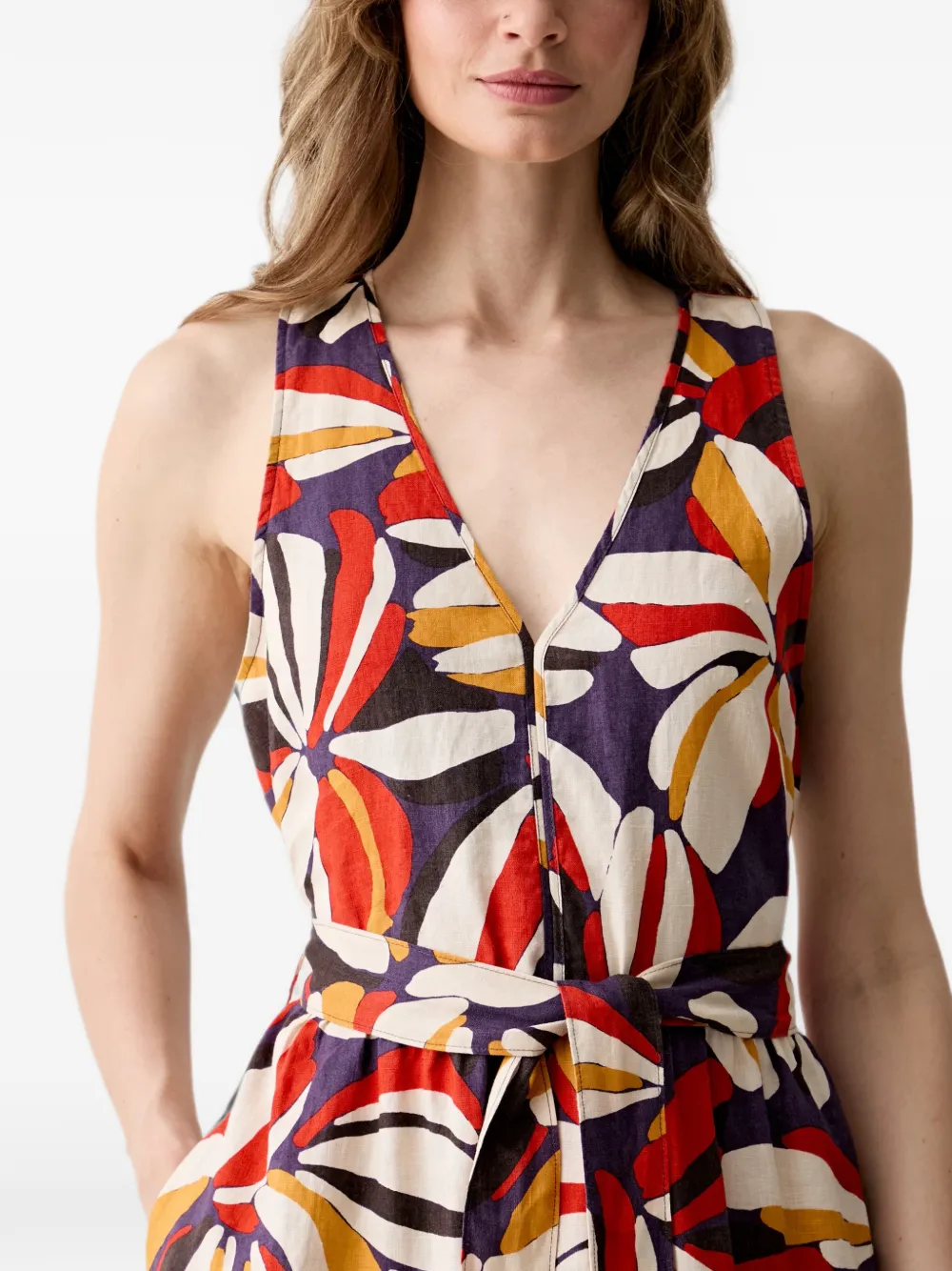 Benetton Maxi-jurk met bloemenprint Paars