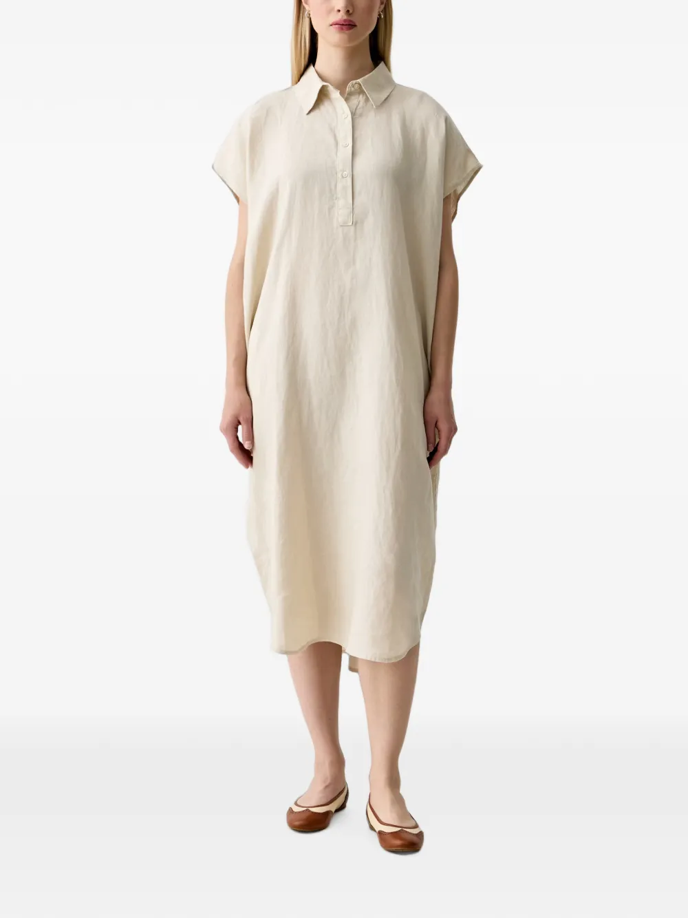 Benetton short-sleeved midi shirt dress