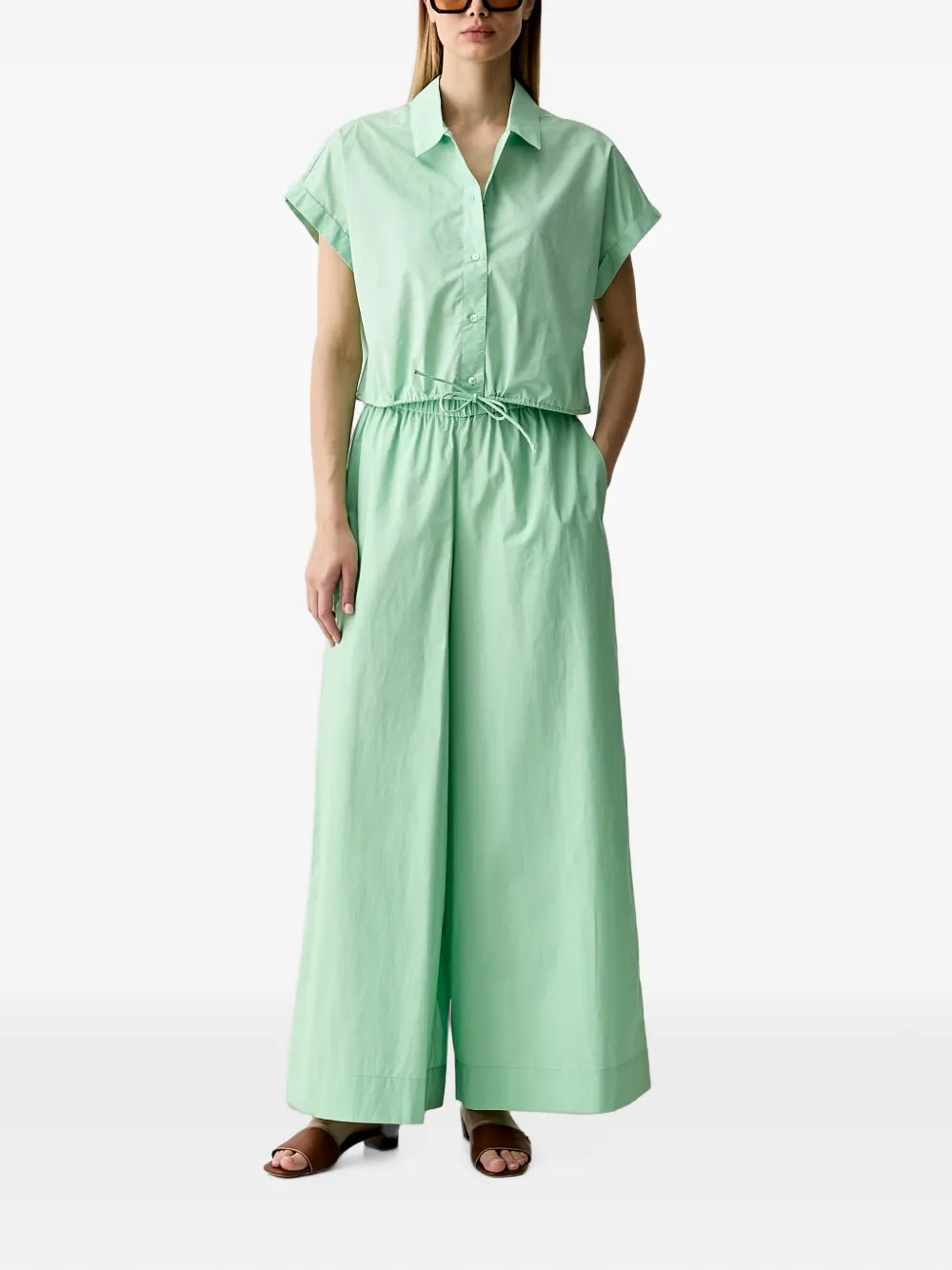Benetton Palazzo broek Groen